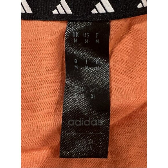 Adidas Logo T-Shirt Mens Orange Medium - Picture 4 of 5